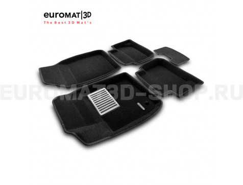 Текстильные 3D коврики Euromat3D Lux в салон для Ford Fiesta (2010-) № EM3D-002213