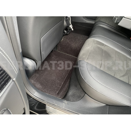 Текстильные 3D коврики Euromat3D Lux в салон для Mercedes E-Class (W213) (2016-2023) № EM3D-003519