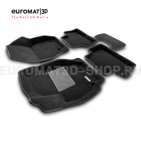 Текстильные 3D коврики Euromat3D Business в салон для Volvo S 60 (2010-2017) № EMC3D-005505