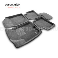 Текстильные 3D коврики Euromat3D Business в салон для Kia Cerato (2010-2013) № EMC3D-002722G Серые