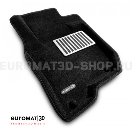 Текстильные 3D коврики Euromat3D Lux в салон для Mitsubishi L200 (2015-) № EM3D-003615