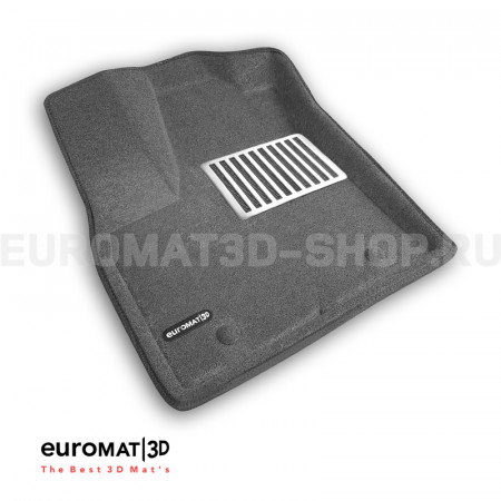 Текстильные 3D коврики Euromat3D Lux в салон для Toyota Land Cruiser 300 (2021-) № EM3D-005109G Серые