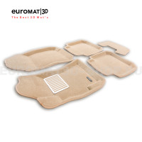 Текстильные 3D коврики Euromat3D Lux в салон для Subaru Legacy (2010-) № EM3D-004704T Бежевые